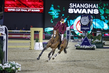 Ben Maher takes a podium place with the Shanghai Swans in the GCL Super Cup in Riyadh